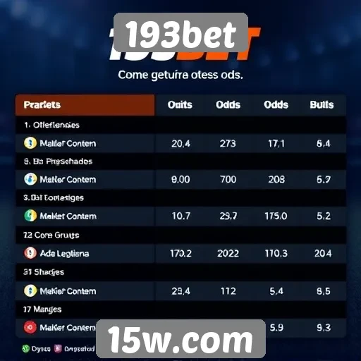 Comparação de odds entre 193bet e concorrentes